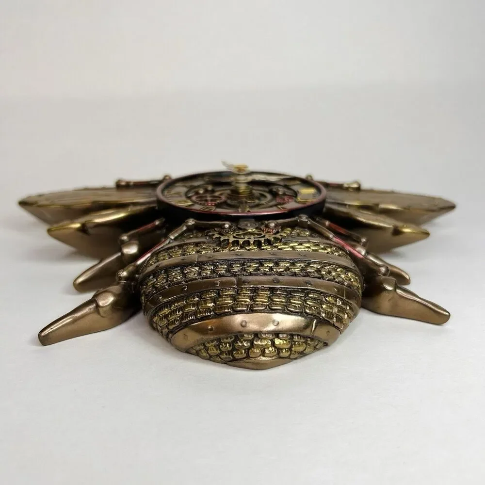 Steampunk Bee Clock Cold Cast Resin Antique Bronze Finish Wall Sculpture *tested